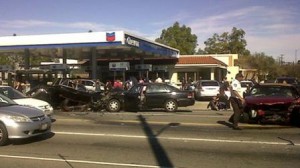 Scene of Woodland Hills, CA Accident Caused by Fleeing Hit and Run Driver